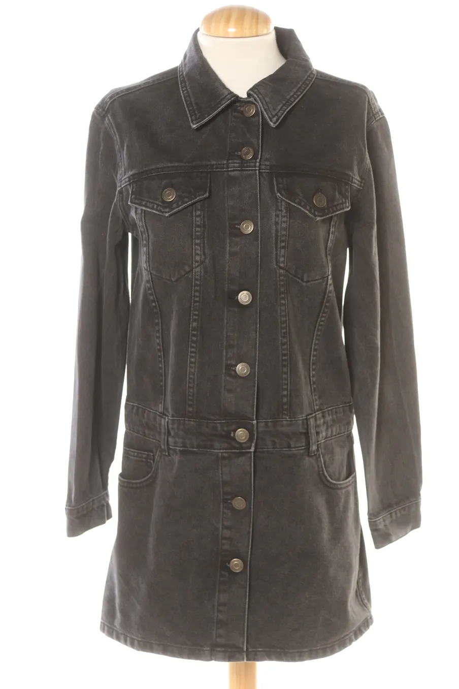 Vestido casual de Zara de la talla S, de color gris