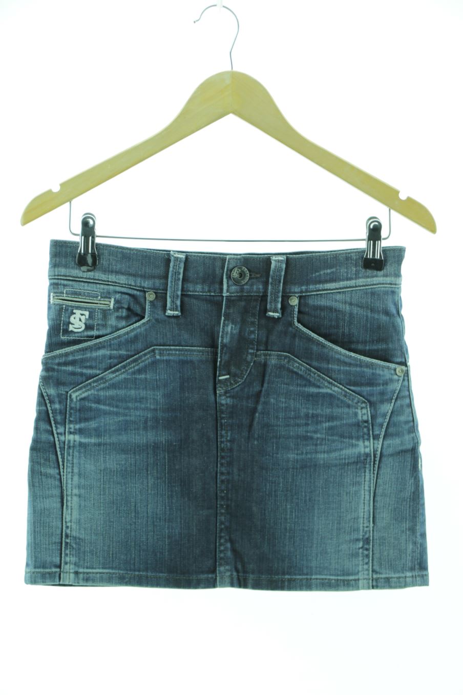 Jupe freesoul de la taille S, de couleur bleu de denim