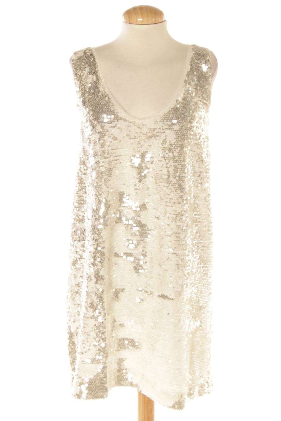 Robe Mango de la taille L, de couleur argenté