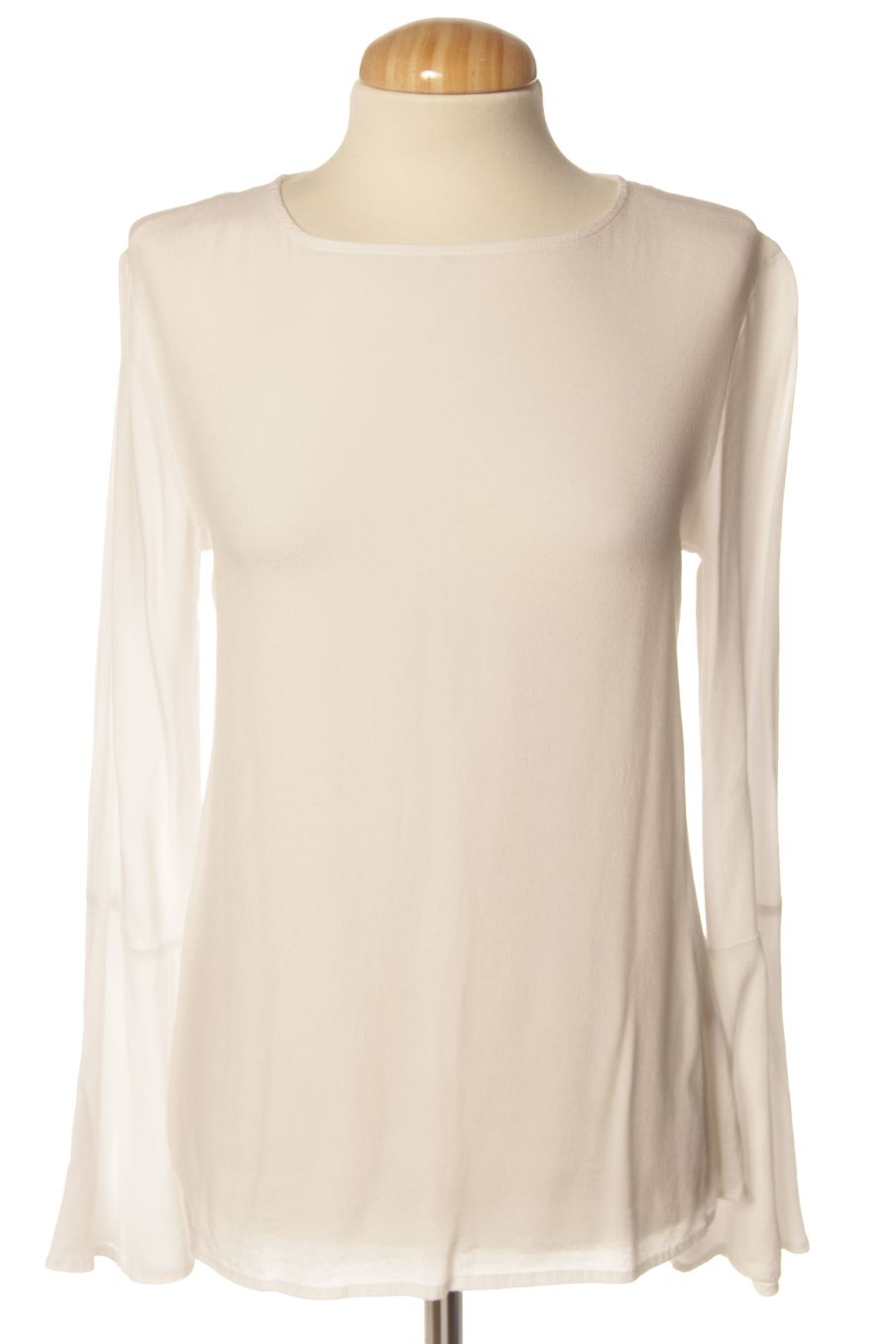 Blusa a maniche lunghe de Benetton de la talla S, de color bianco