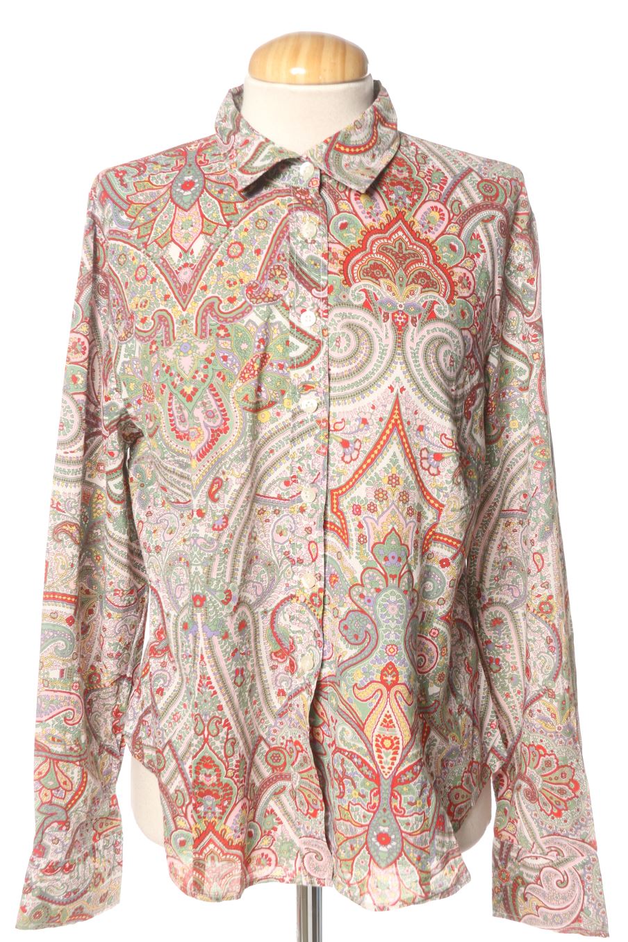 Camisa de sintesis de la talla S, de color estampado