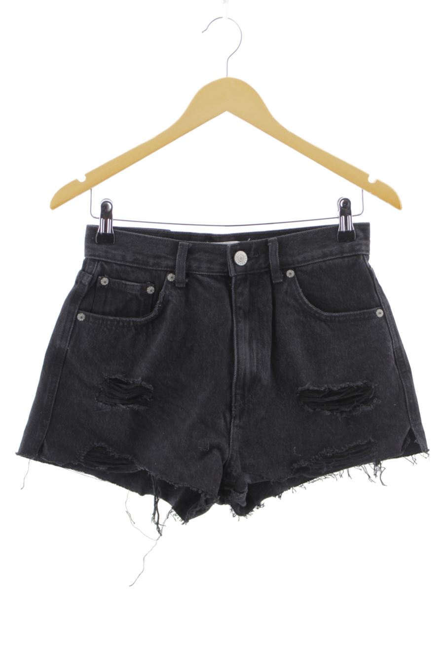 Shorts Pull & Bear de la taille 36, de couleur noir de denim