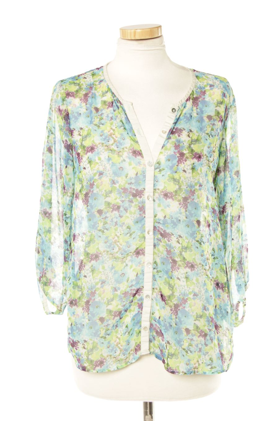 Blouse à manches longues Pull & Bear de la taille M, de couleur fleurs