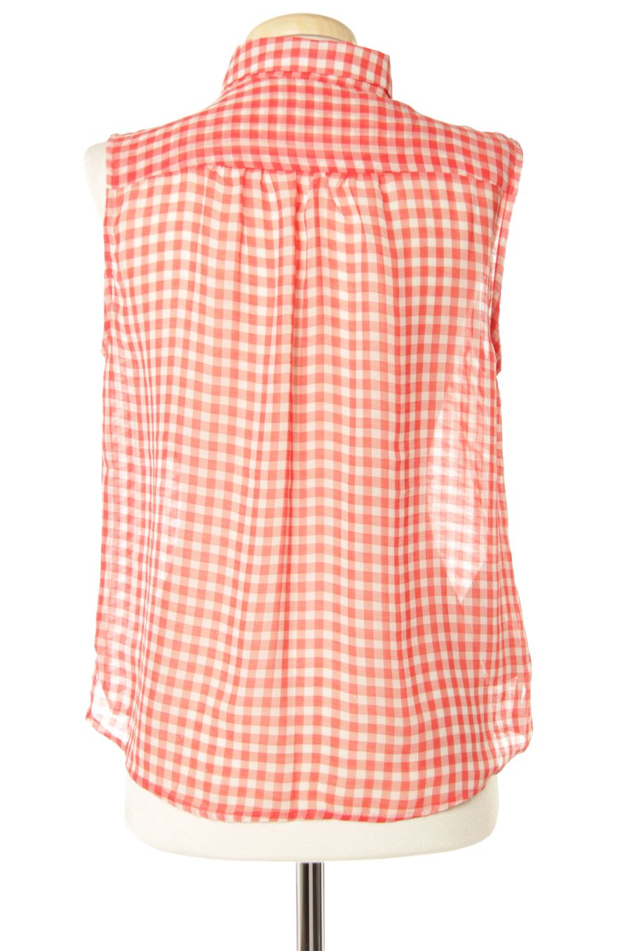 Camisa sin mangas de Mango de la talla S, de color cuadros
