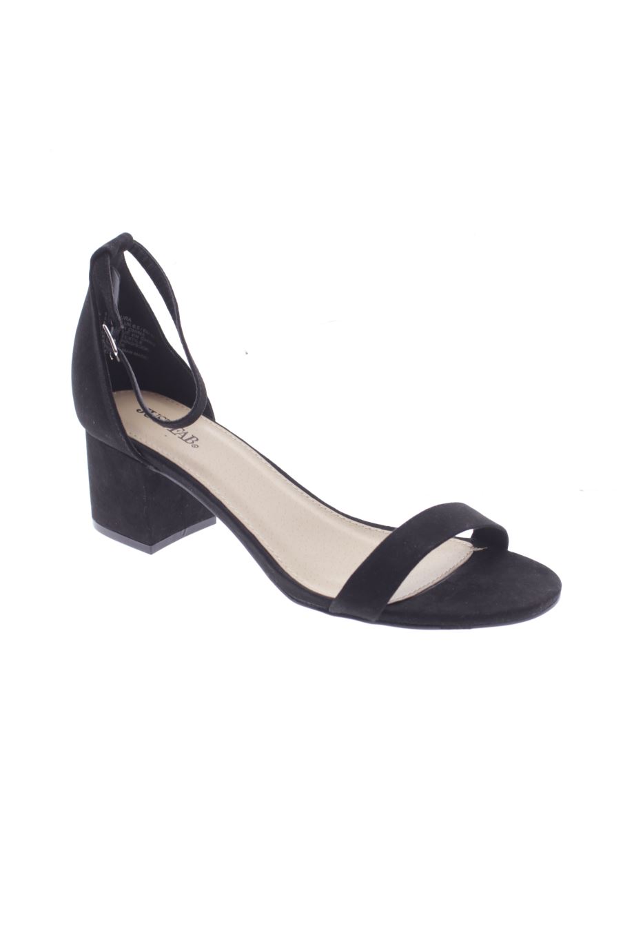 Sandalias tacon de justfab de la talla 39, de color negro de