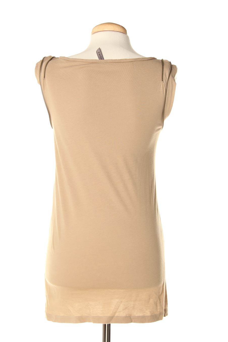 Camiseta sin mangas de Bershka de la talla S, de color beige