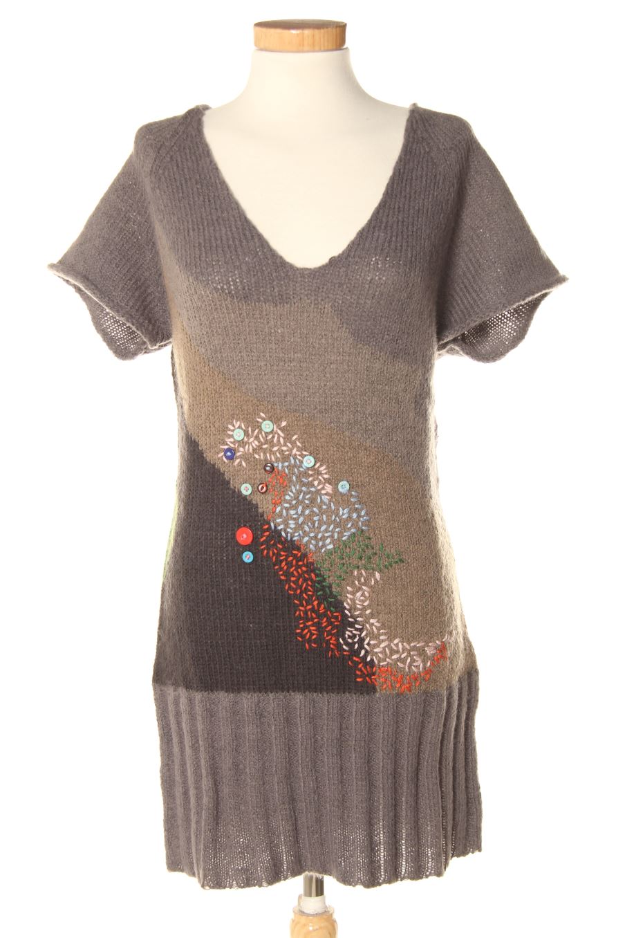 Robe casual Desigual de la taille M, de couleur gris