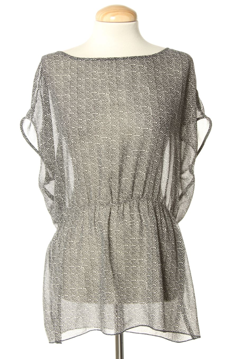 Blusa de manga corta de Benetton de la talla S, de color negro