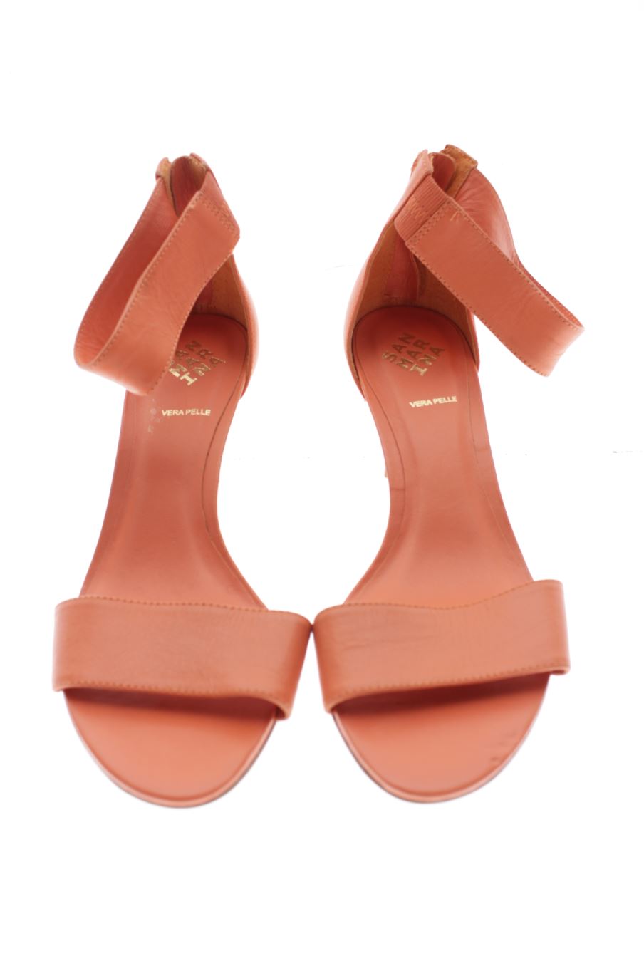 Sandalias tacon de San Marina de la talla 37, de color naranja de