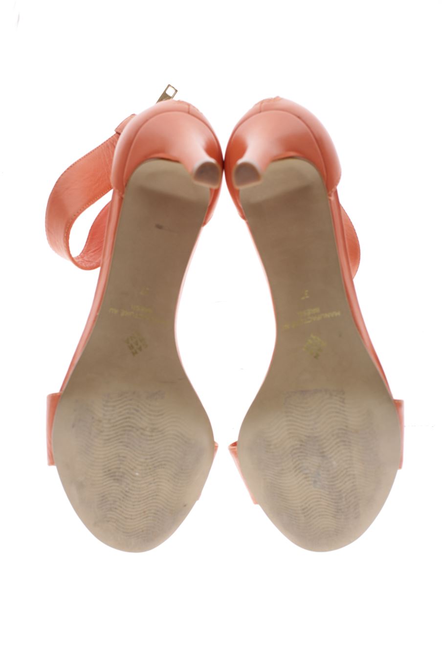 Sandalias tacon de San Marina de la talla 37, de color naranja de
