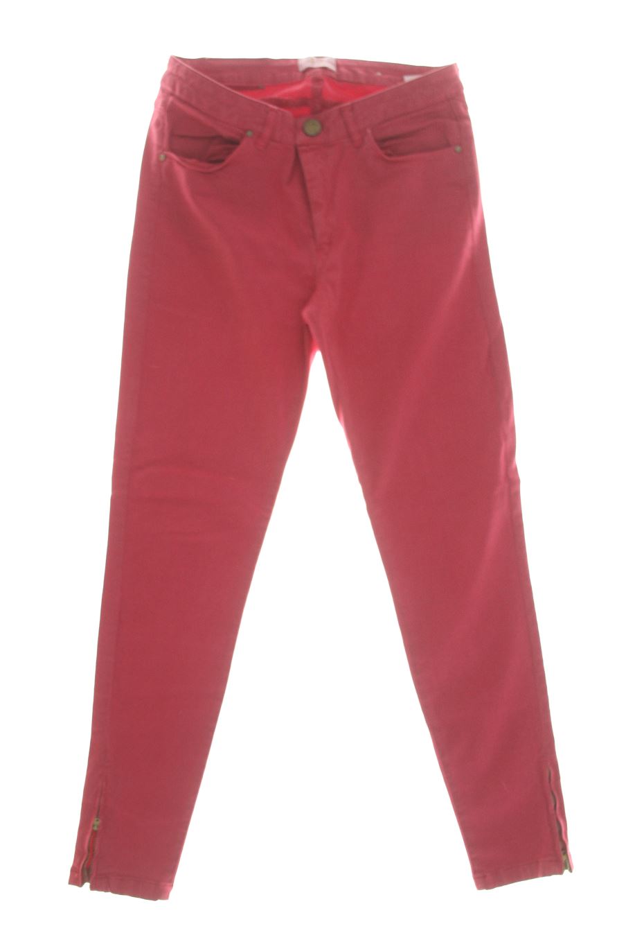 Vaqueros de Zara de la talla 42, de color rosa de ropa vaquera