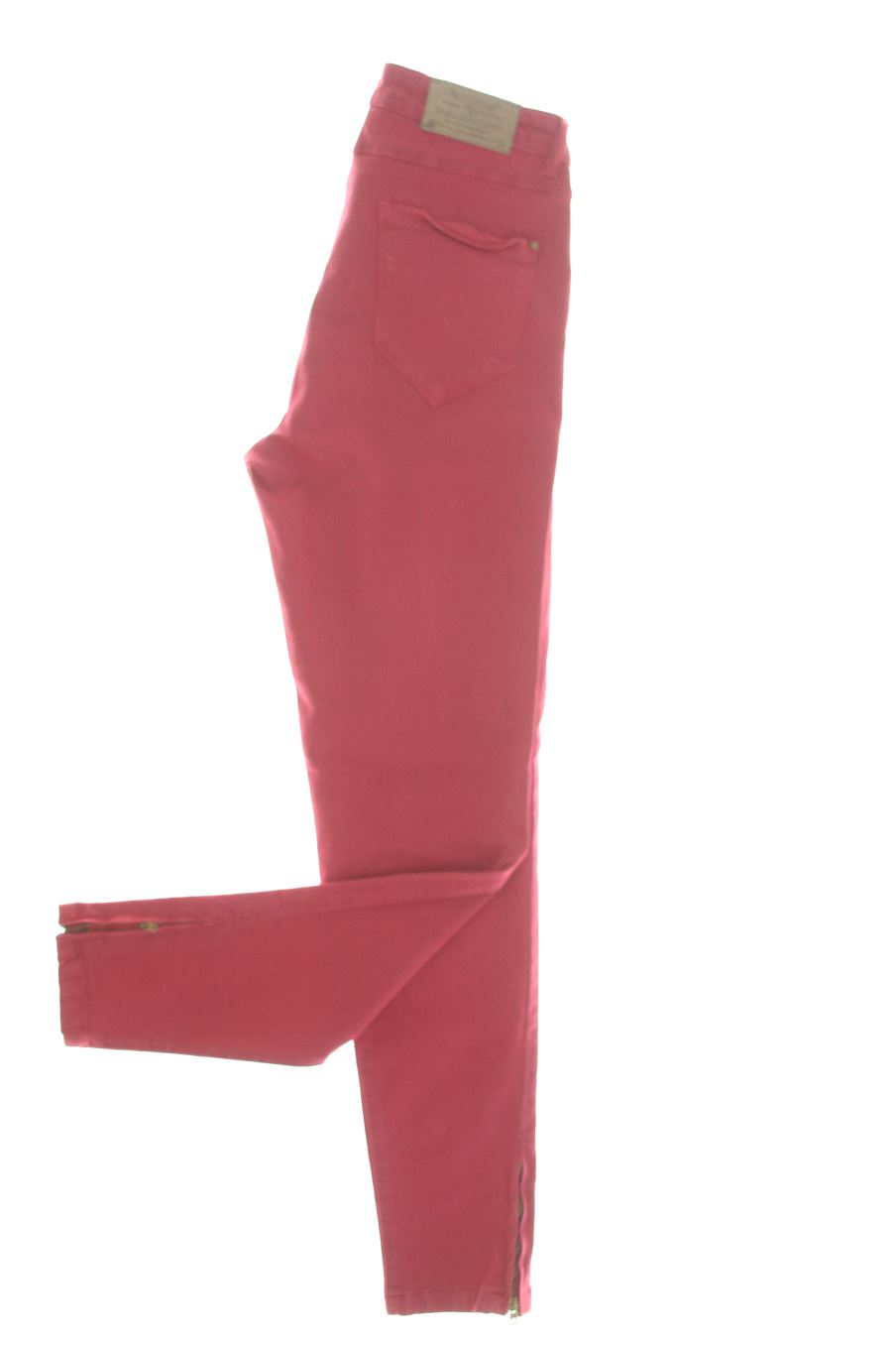 Vaqueros de Zara de la talla 42, de color rosa de ropa vaquera