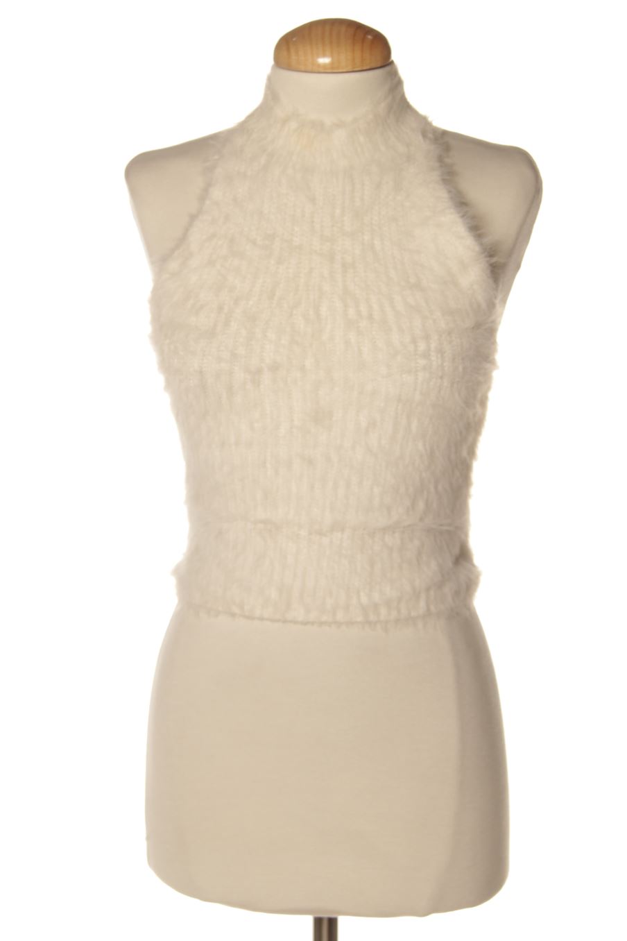 Top de Zara de la talla S, de color beige de sintético