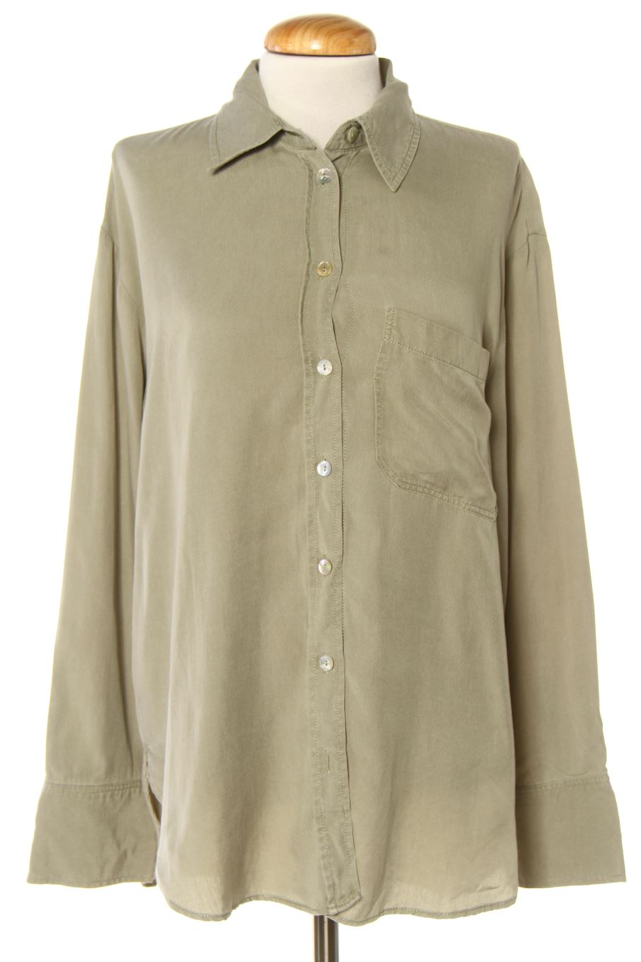 Chemise Zara de la taille XS, de couleur vert