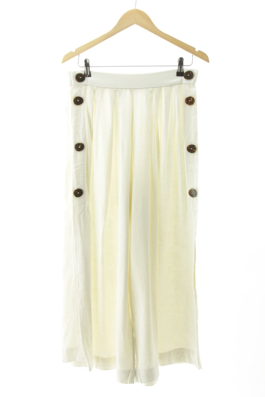 Pantalon Zara de la taille M, de couleur blanc