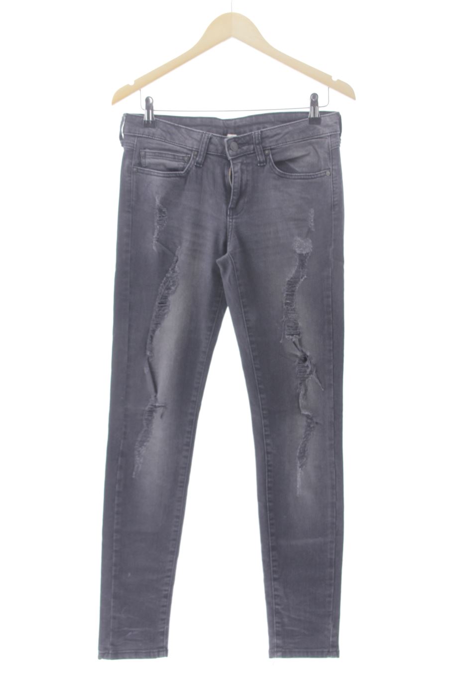 Jeans von Mango Größe 40, Farbe Schwarz, aus Jeanskleidung für