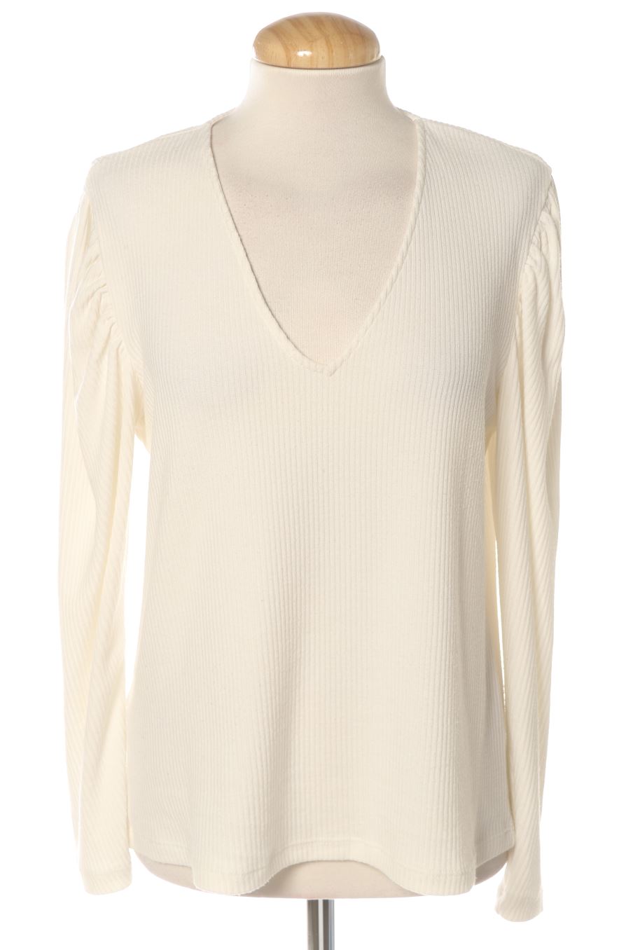 Camiseta manga larga de Mango de la talla L, de color blanco