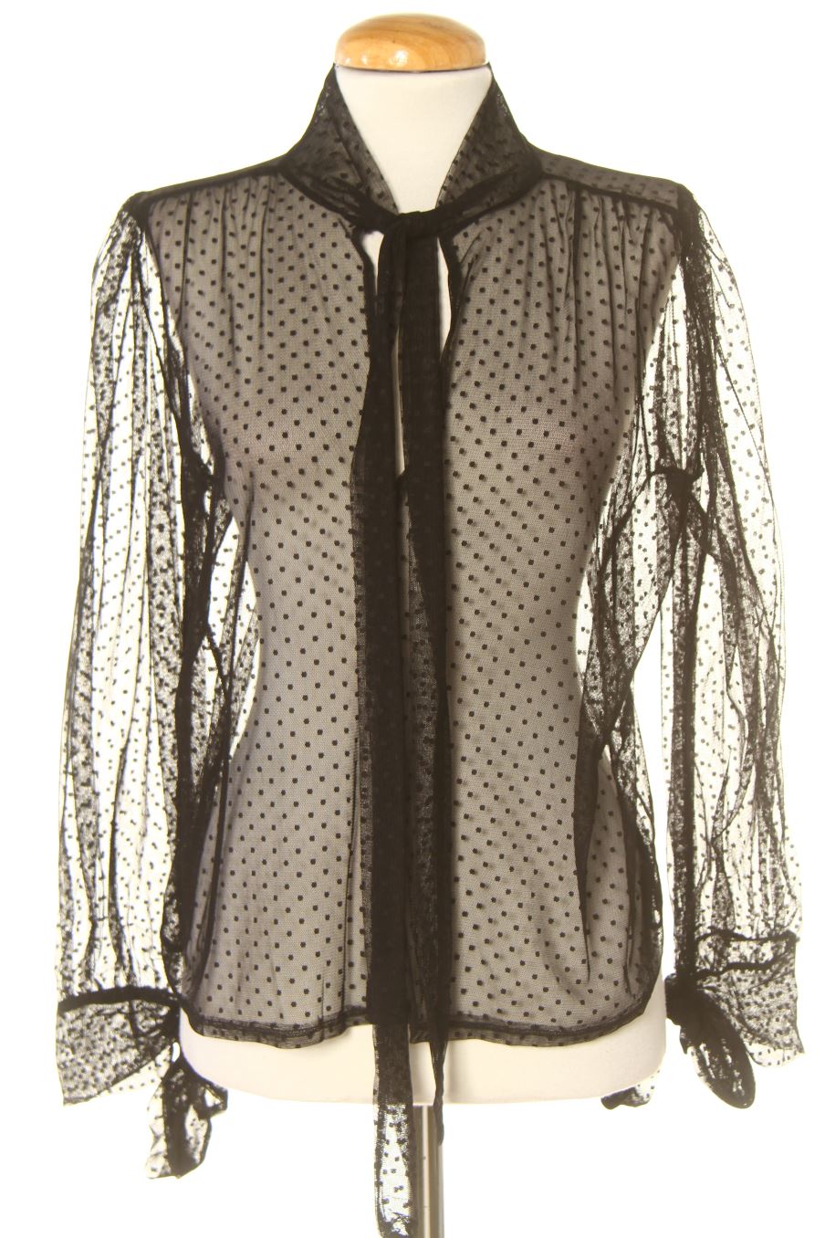 Blouse à manches longues Zara de la taille S, de couleur noir