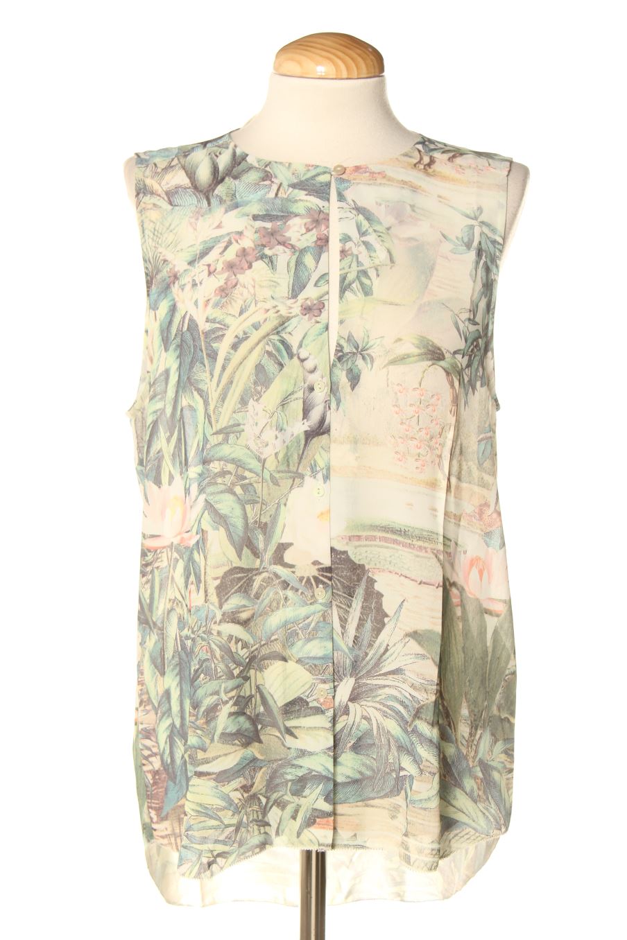 Ärmelloses Hemd von H&M Größe 40, Farbe Geblümt, für