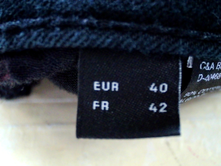 Jeans C&A de la taille 40, de couleur noir de denim