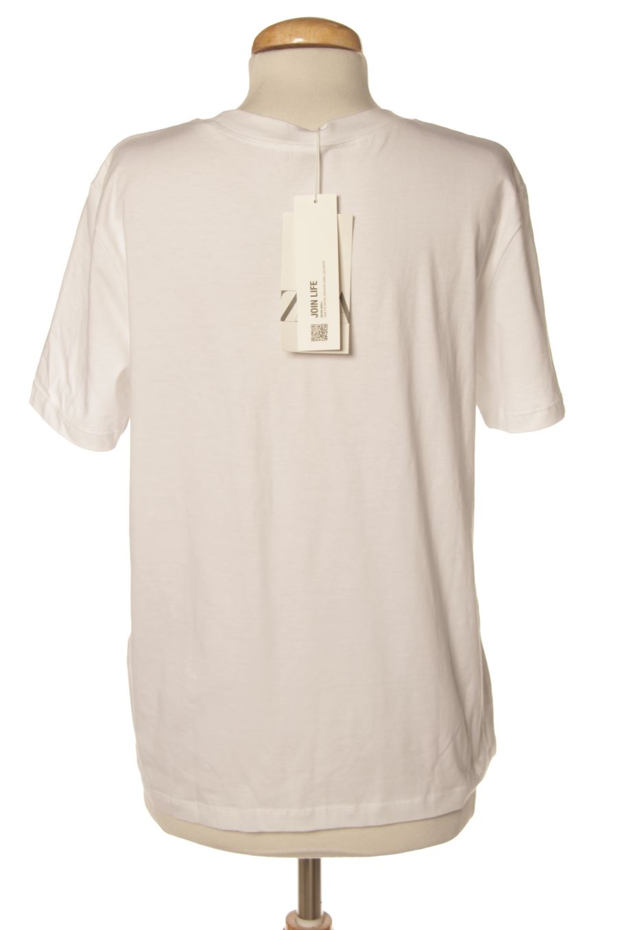 Camiseta de Zara de la talla S, de color blanco