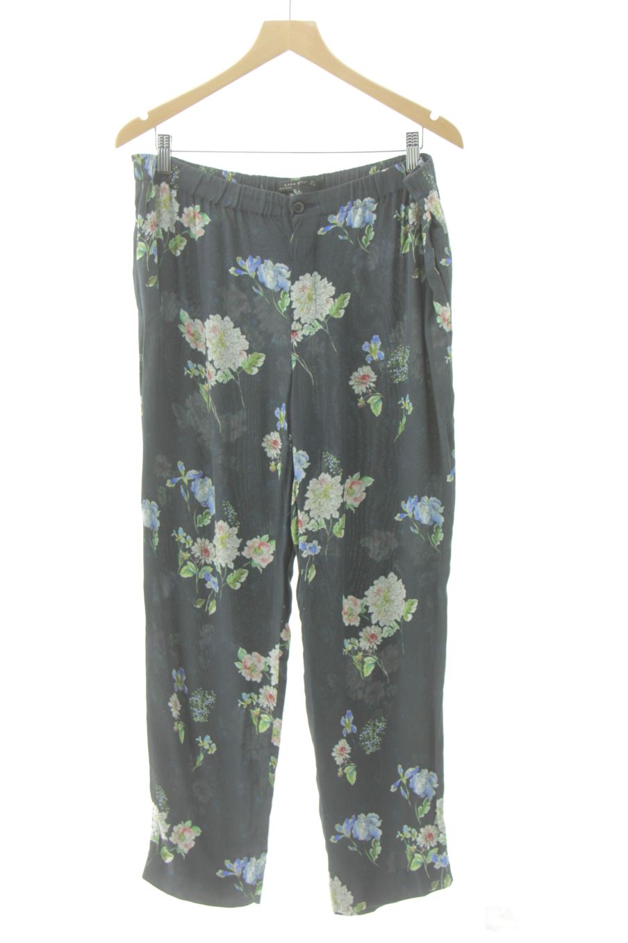 Pantalon Zara de la taille L, de couleur fleurs