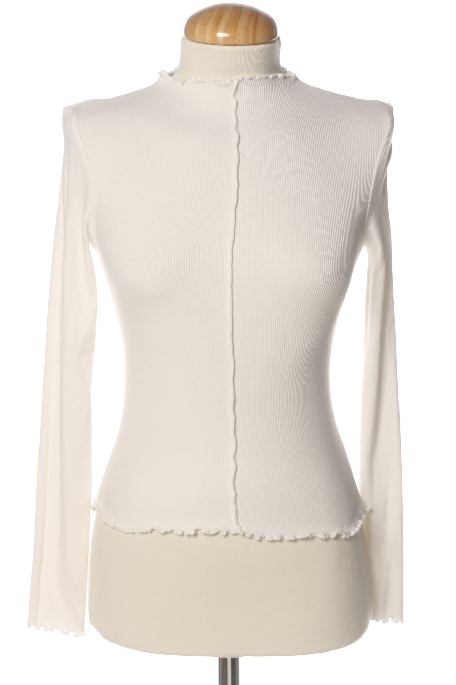 Camiseta manga larga de Mango de la talla XS, de color blanco