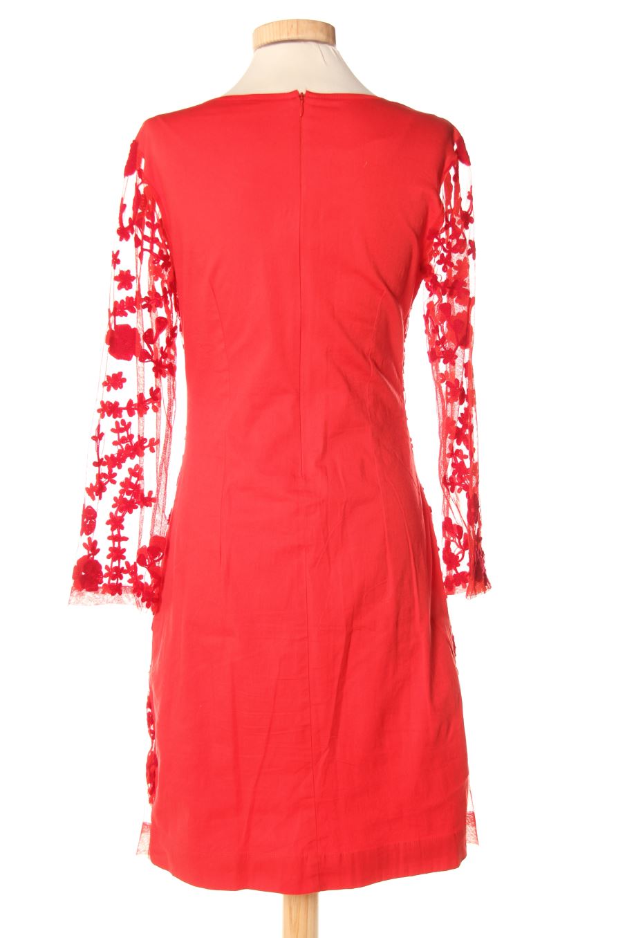 Robe Almatrichi Taille 36 Noir Blanc Rouge - Style Chemisier, Longueur Mi-cuisse, Occasion Très Bon état
