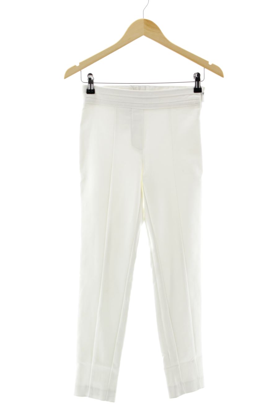 Mango Pantalon Pana Blanco Hombre Pantalones Color Crudo De Pana