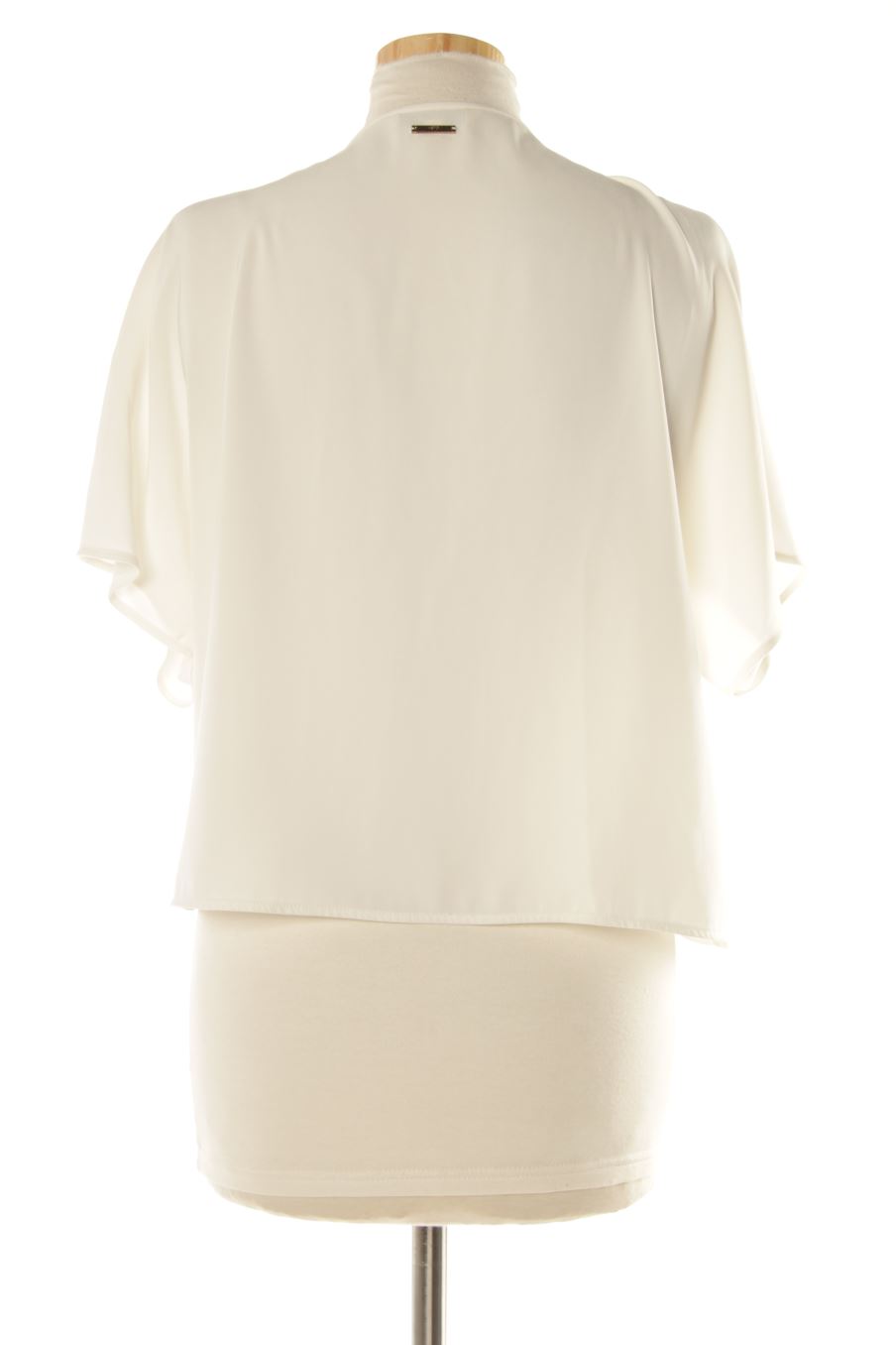 Blouse à manches courtes Yera de la taille M, de couleur blanc