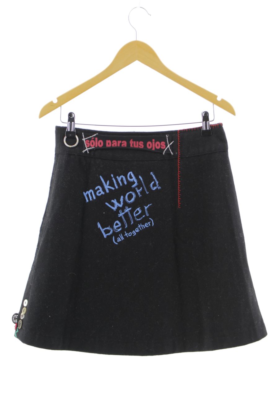 Jupe Desigual de la taille 36, de couleur noir