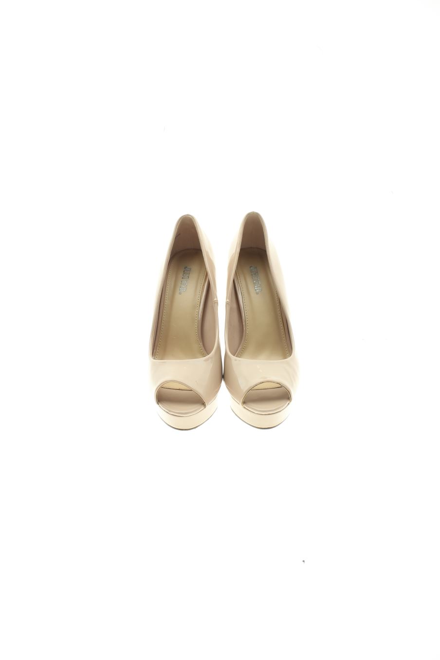Sandalias tacon de Just Fab de la talla 38, de color beige de