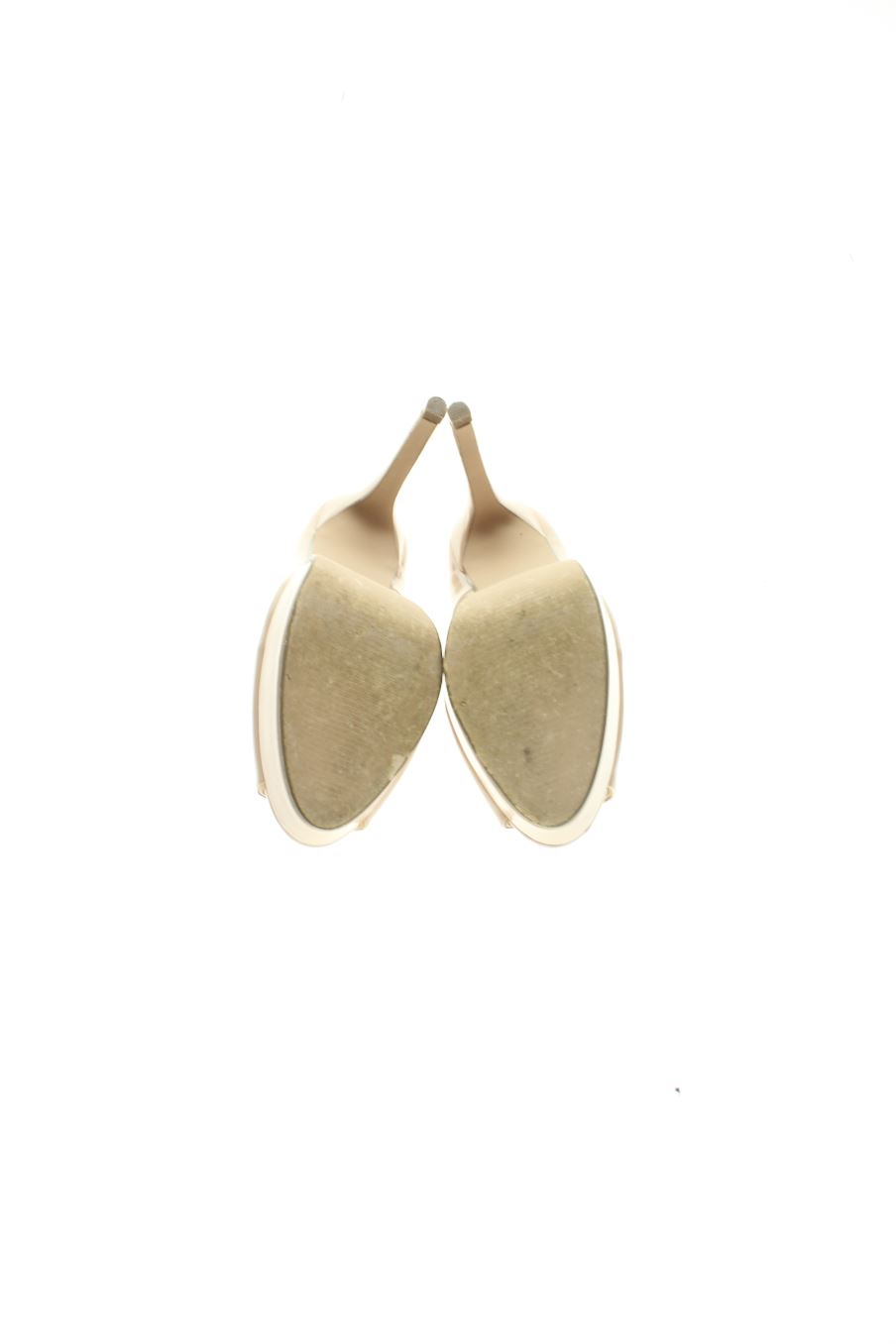 Sandalias tacon de Just Fab de la talla 38, de color beige de