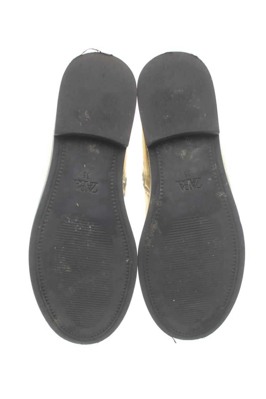 Botines de Zara de la talla 35, de color dorado de