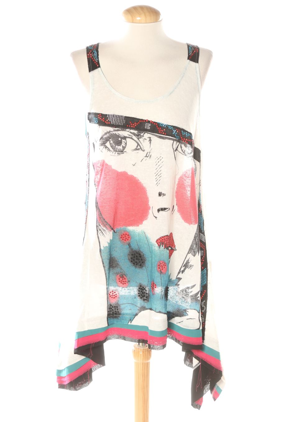 Robe casual Rosa Rose de la taille S, de couleur imprimés