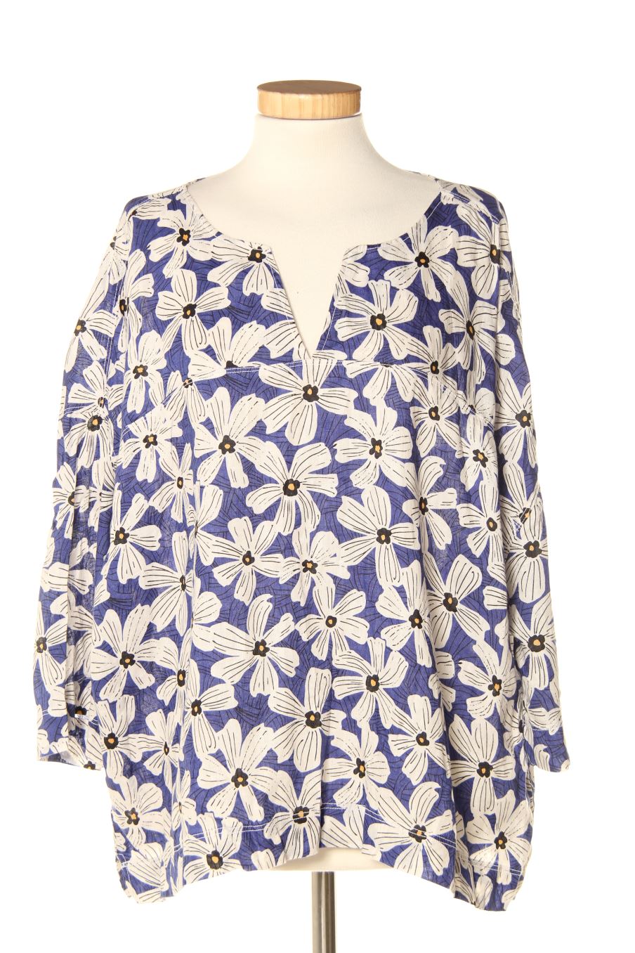 Blouse à manches courtes Monoprix de la taille XL, de couleur fleurs