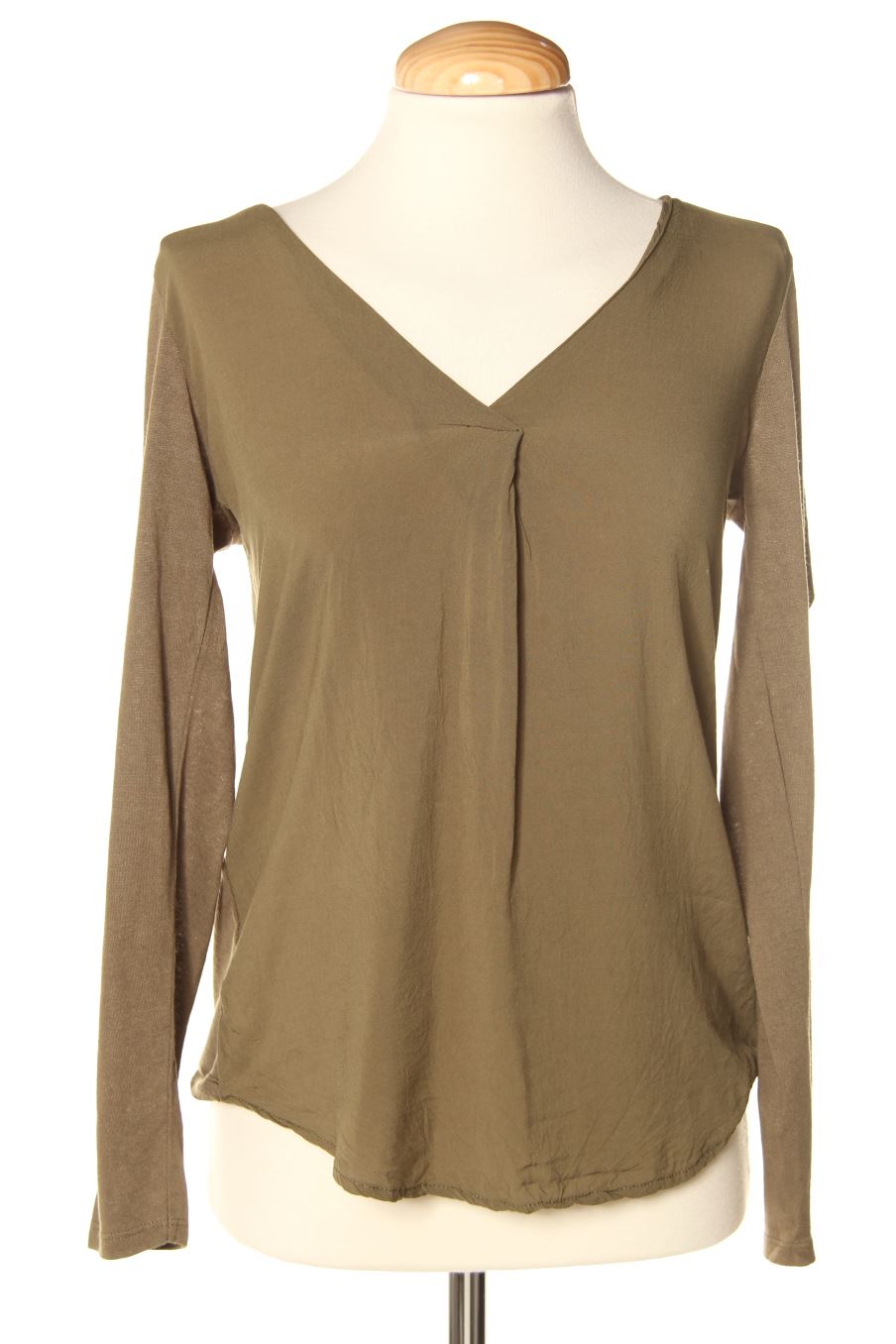 Blouse à manches longues Springfield de la taille XS, de couleur vert
