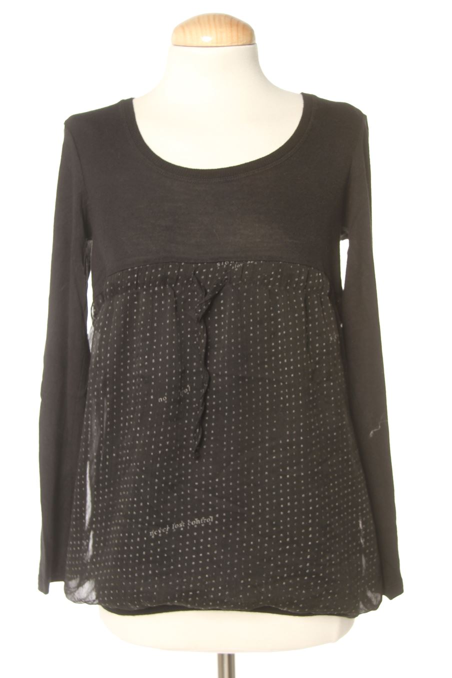 Blouse à manches longues DDP de la taille S, de couleur noir