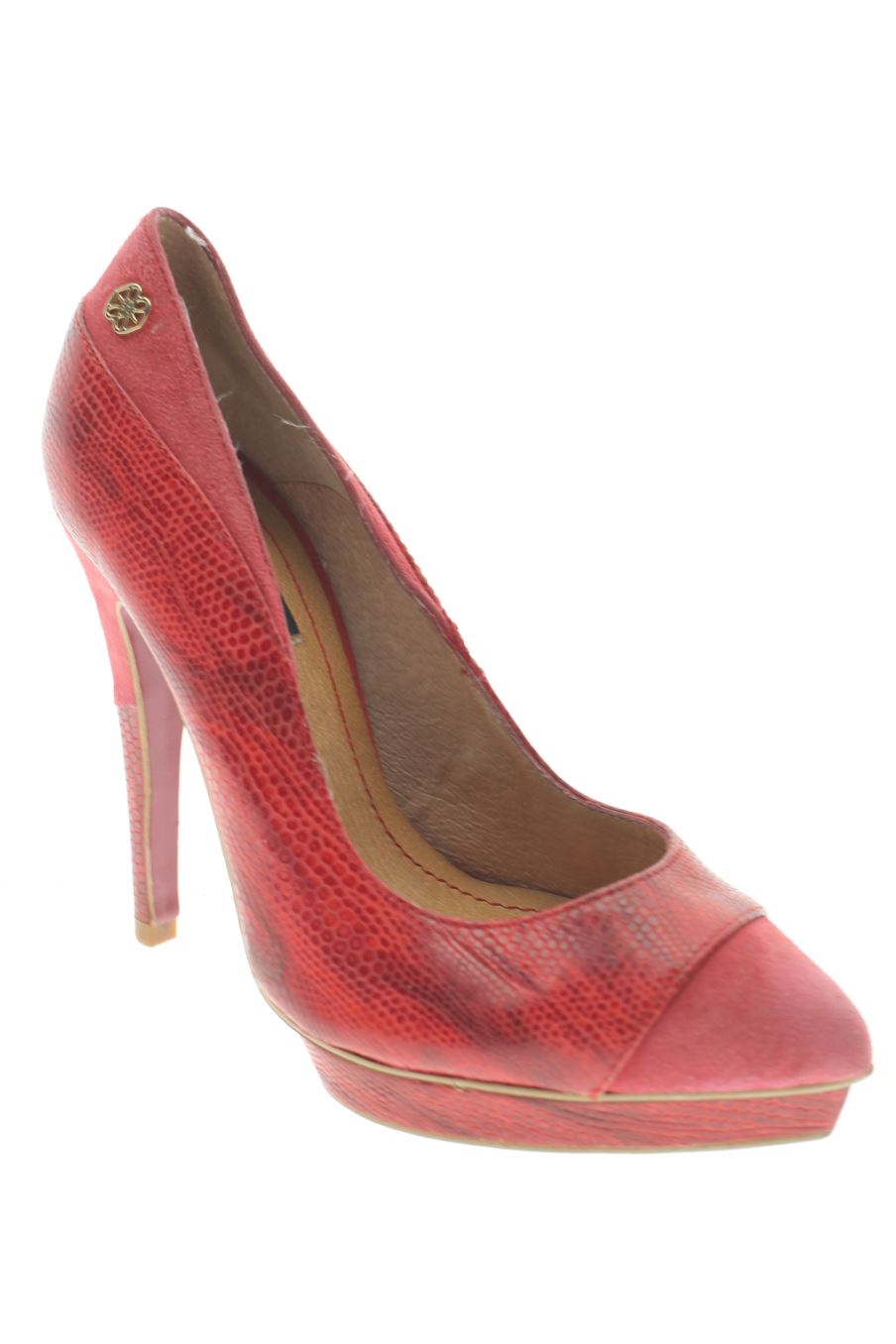Zapatos de tacon de Cuplé de la talla 36, de color rojo de