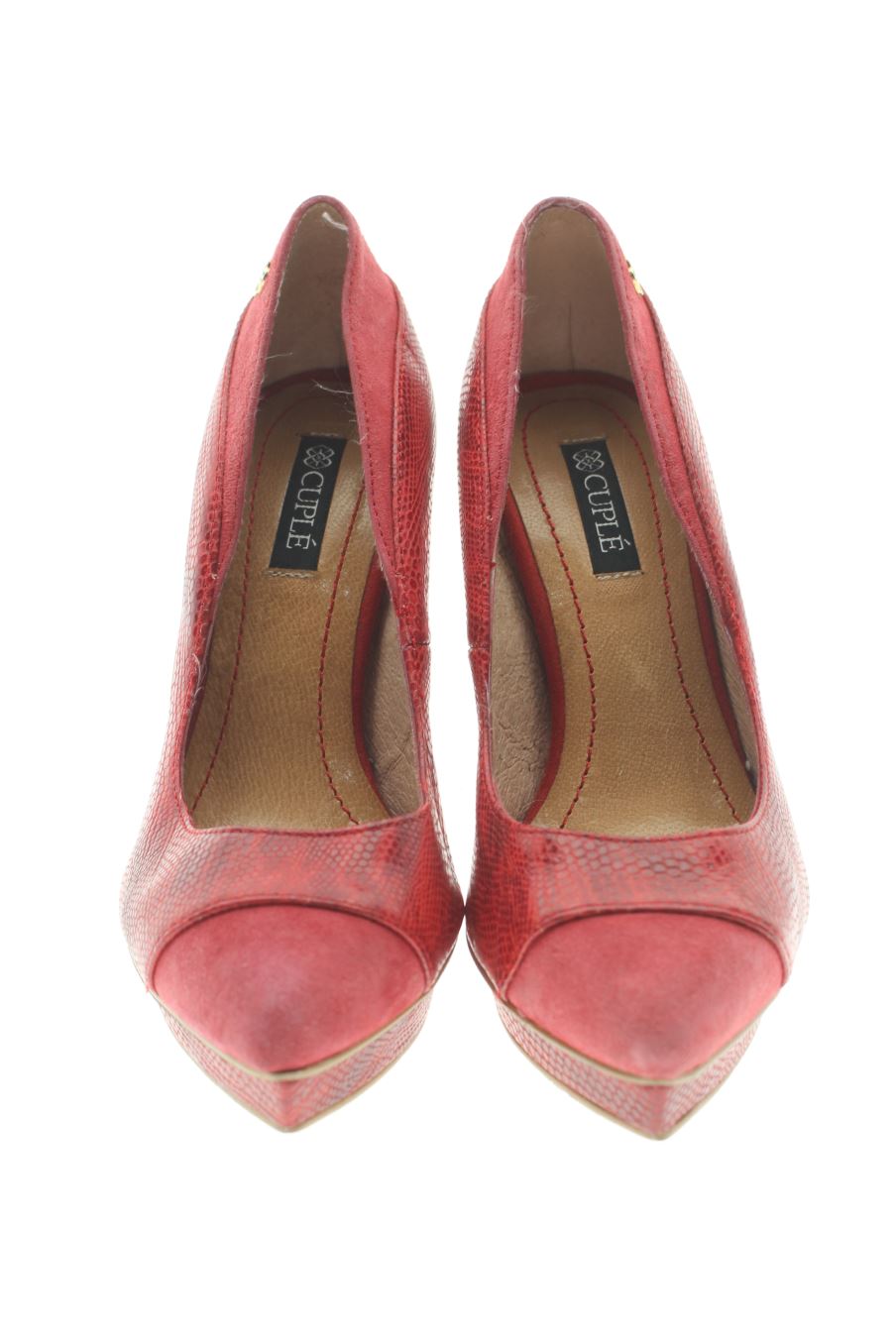 Zapatos de tacon de Cuplé de la talla 36, de color rojo de