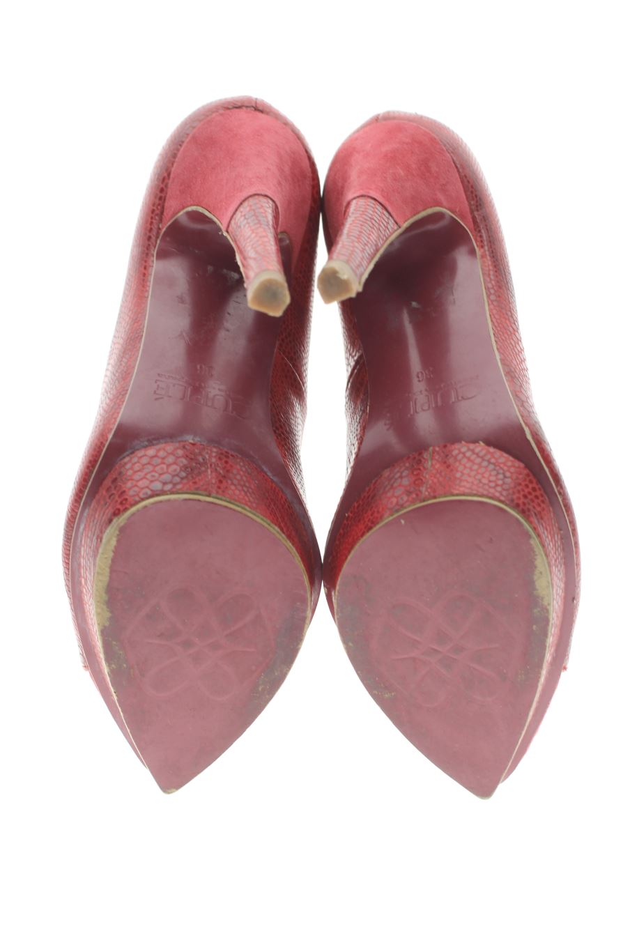 Zapatos de tacon de Cuplé de la talla 36, de color rojo de