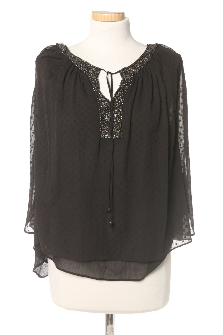 Blusa de manga larga de Zara de la talla S, de color negro