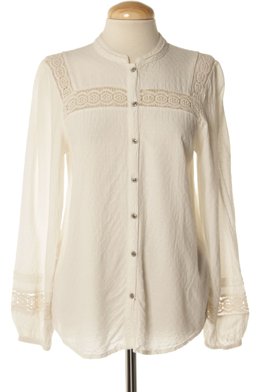 Langärmelige Bluse von Only Größe 36, Farbe Weiss, für