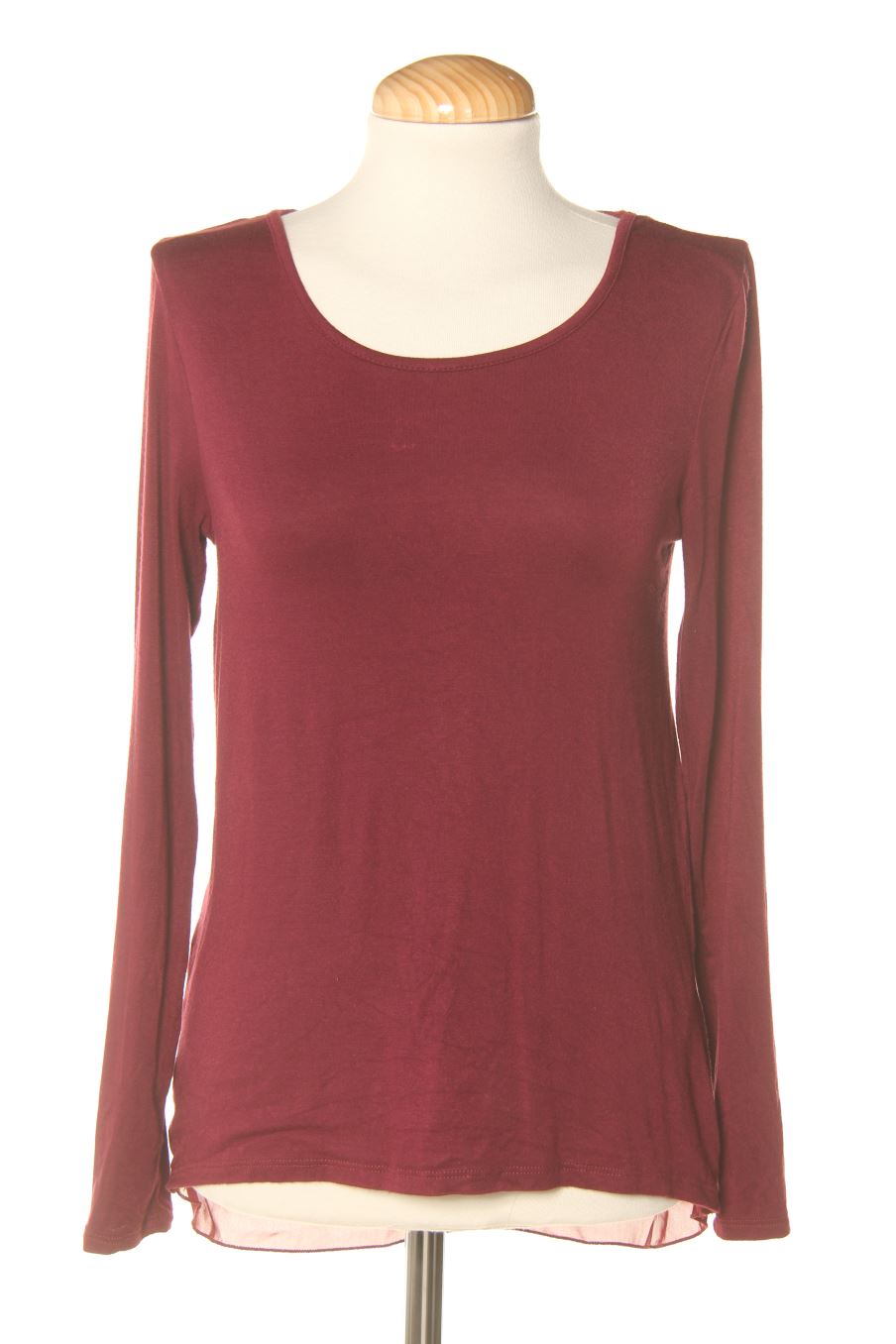 Langärmeliges T-Shirt von Brave Soul Größe S, Farbe Bordeaux, für