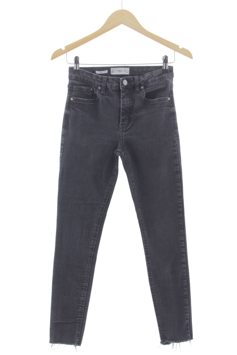 Vaquero de Mango de la talla 36, de color negro de ropa vaquera