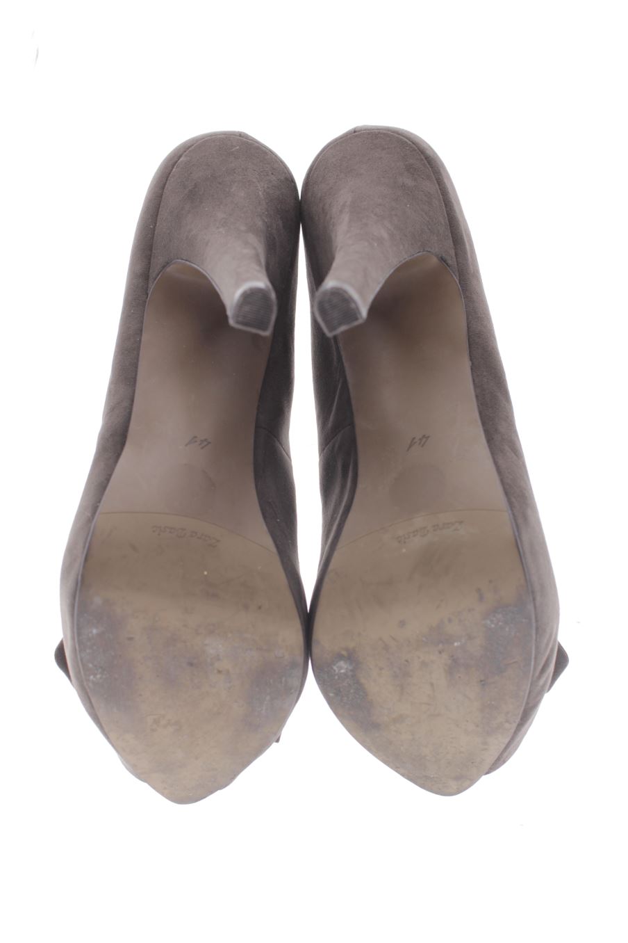 Sandalias tacon de Zara de la talla 41, de color marrón de