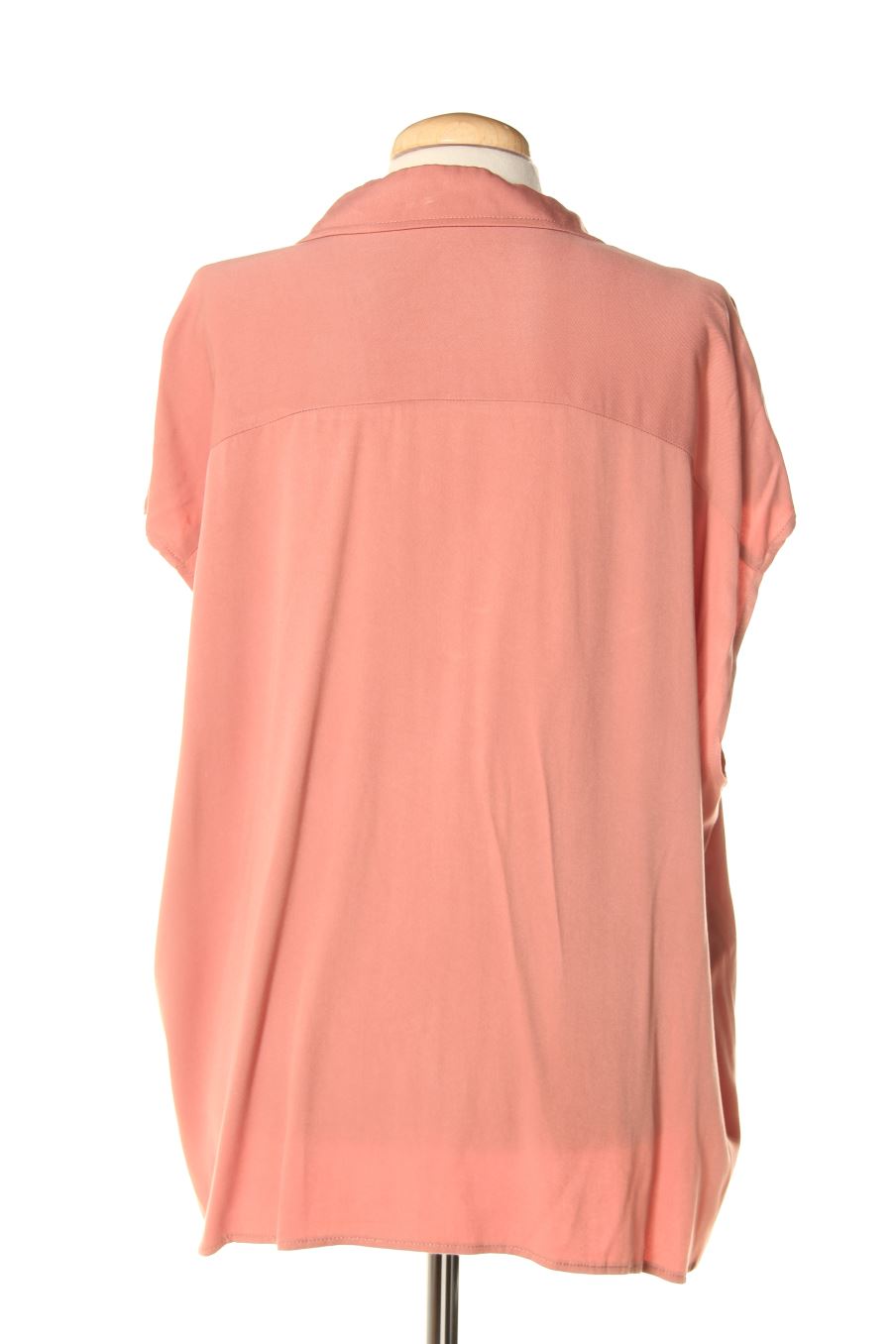 Blusa de manga corta de Violeta (by Mango ) de la talla XL, de color rosa