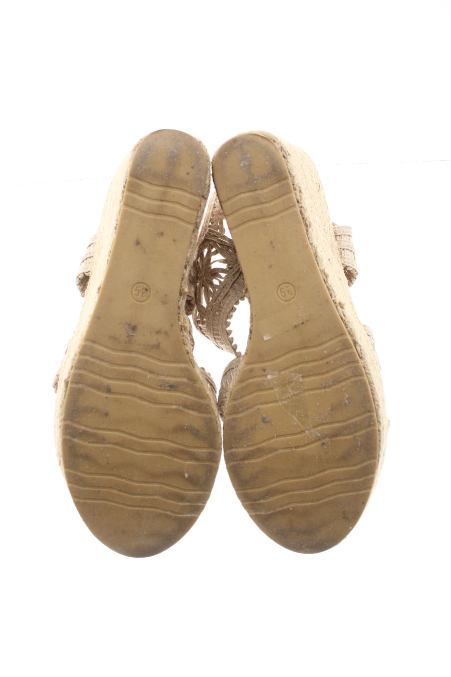 Sandalias tacon de PERCENTIL de la talla 39, de color beige de