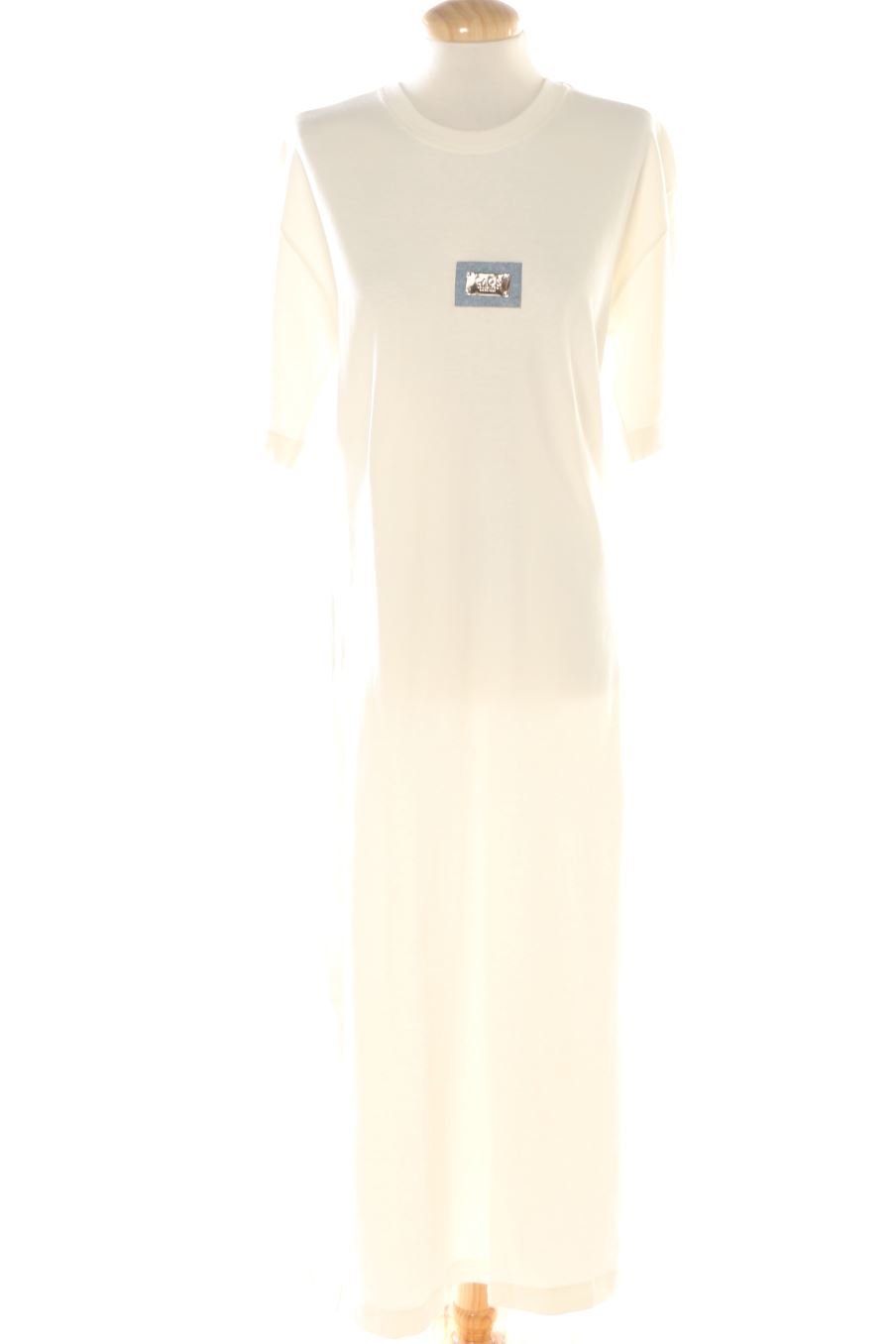 Robe casual Caos de la taille M, de couleur beige