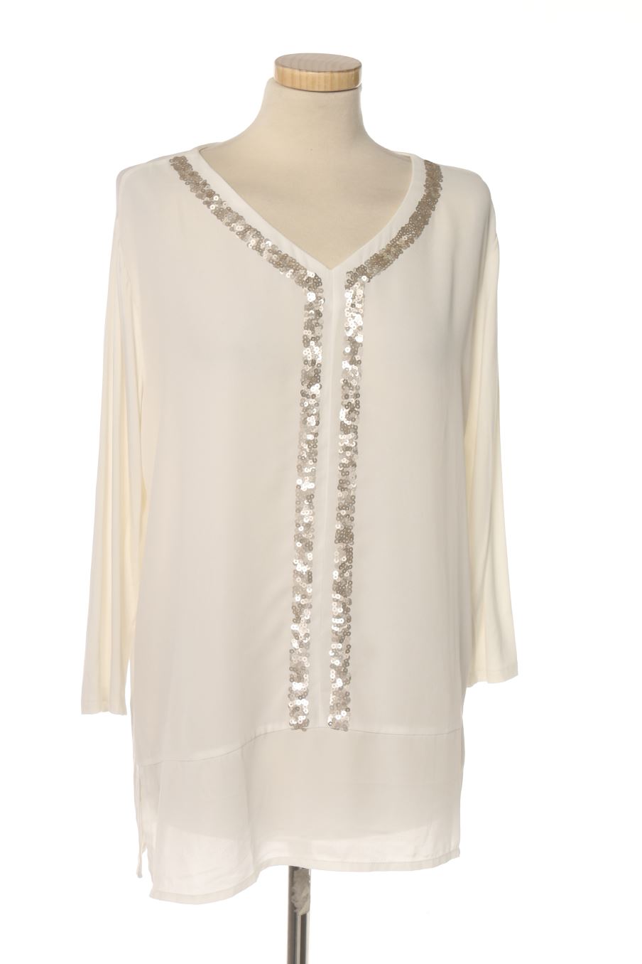 Langärmelige Bluse von Tchibo Größe 40, Farbe Weiss, für